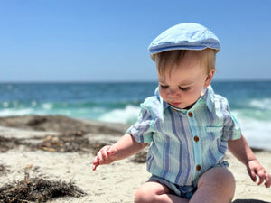 Me & Henry Baby Boys Helford Woven Onesie