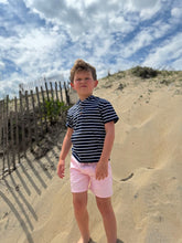 Load image into Gallery viewer, Me &amp; Henry Boys Sennen Hooded Top - Navy/White Stripe
