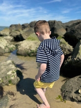 Load image into Gallery viewer, Me &amp; Henry Boys Sennen Hooded Top - Navy/White Stripe
