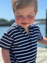 Load image into Gallery viewer, Me &amp; Henry Boys Sennen Hooded Top - Navy/White Stripe
