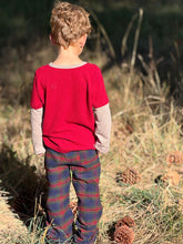 Load image into Gallery viewer, Me &amp; Henry Boys Society Woven Pants - Red/Blue Plaid
