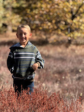 Load image into Gallery viewer, Me &amp; Henry Boys Oakdale Hooded Sweatshirt - Green/Navy Stripe
