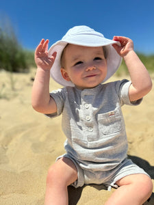 Me & Henry Baby Boys Camborne Henley Romper