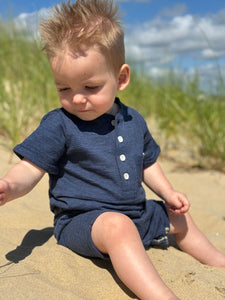 Me & Henry Baby Boys Camborne Henley Romper