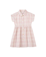 Load image into Gallery viewer, Vignette Girls Heather Dress - Pink Plaid Seersucker
