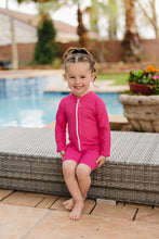 Load image into Gallery viewer, Current Tyed "Brights" Hot Pink Sunsuit
