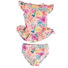 Load image into Gallery viewer, Current Tyed The "Isabella" Girls 2 Piece Twirl Rashguard Set

