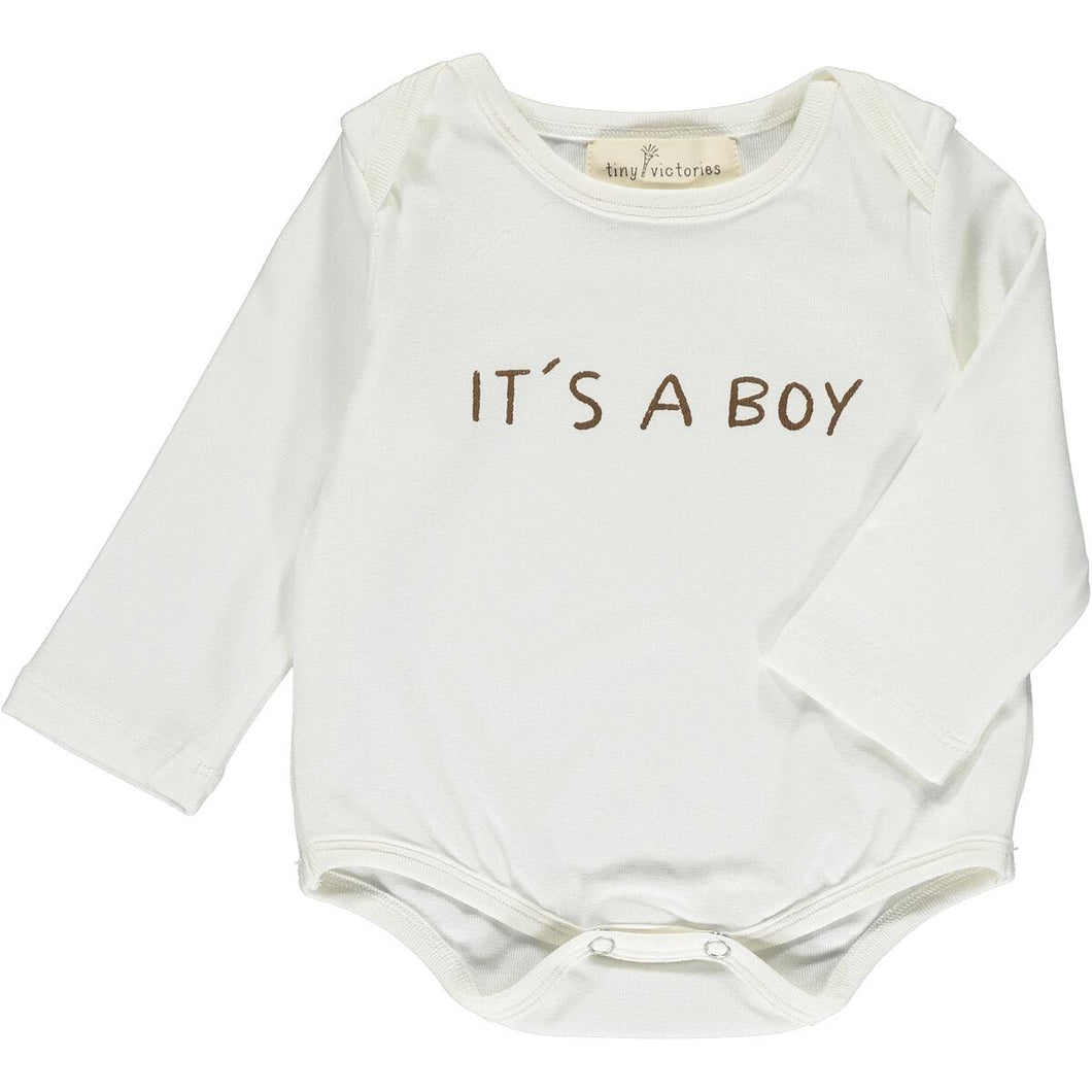 Tiny Victories Baby Onesie - Its A Boy