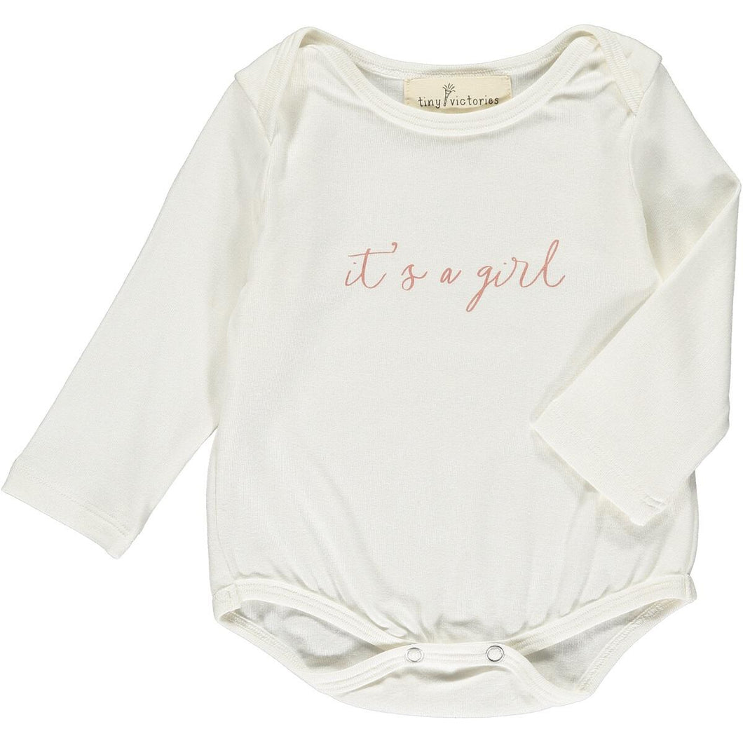 Tiny Victories Baby Onesie - Its A Girl