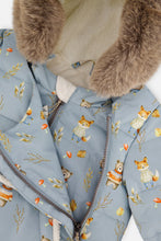Load image into Gallery viewer, deux par deux Baby Two Piece Snowsuit - Blue Animal Print
