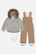 Load image into Gallery viewer, deux par deux Baby Two Piece Snowsuit - Blue Animal Print
