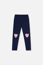 Load image into Gallery viewer, deux par deux Girls Leggings - Royal Blue And Pink
