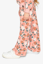 Load image into Gallery viewer, deux par deux Girls Wide Leg Sweatpants - Pink Strawberry Print
