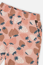 Load image into Gallery viewer, deux par deux Girls Wide Leg Sweatpants - Pink Strawberry Print
