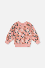 Load image into Gallery viewer, deux par deux Girls Sweatshirt - Pink Strawberry Print
