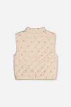 Load image into Gallery viewer, deux par deux Girls Puffy Corduroy Jacket - Beige w/floral print
