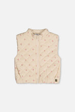 Load image into Gallery viewer, deux par deux Girls Puffy Corduroy Jacket - Beige w/floral print
