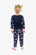 Load image into Gallery viewer, deux par deux Girls Two-Piece Organic Cotton Pajama Set - Purple Unicorn Print
