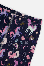 Load image into Gallery viewer, deux par deux Girls Two-Piece Organic Cotton Pajama Set - Purple Unicorn Print
