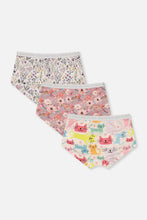 Load image into Gallery viewer, deux par deux Girls Printed Organic Cotton Boyshort Panties - 3 PK
