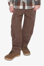 Load image into Gallery viewer, deux par deux Boys Twill Pants With Cargo Pockets - Neutral Brown
