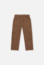 Load image into Gallery viewer, deux par deux Boys Twill Pants With Cargo Pockets - Neutral Brown
