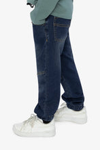 Load image into Gallery viewer, deux par deux Boys French Terry Denim Jogger Pants - Navy Blue
