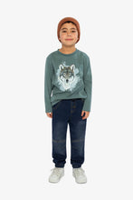 Load image into Gallery viewer, deux par deux Boys French Terry Denim Jogger Pants - Navy Blue
