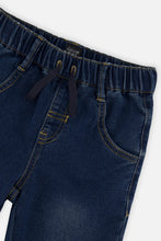 Load image into Gallery viewer, deux par deux Boys French Terry Denim Jogger Pants - Navy Blue
