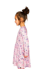 Load image into Gallery viewer, deux par deux Girls Long-Sleeved Dress - Pink Daisy Print
