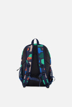 Load image into Gallery viewer, deux par deux Little Kids Backpack - Geometric Navy Dinosaur Print
