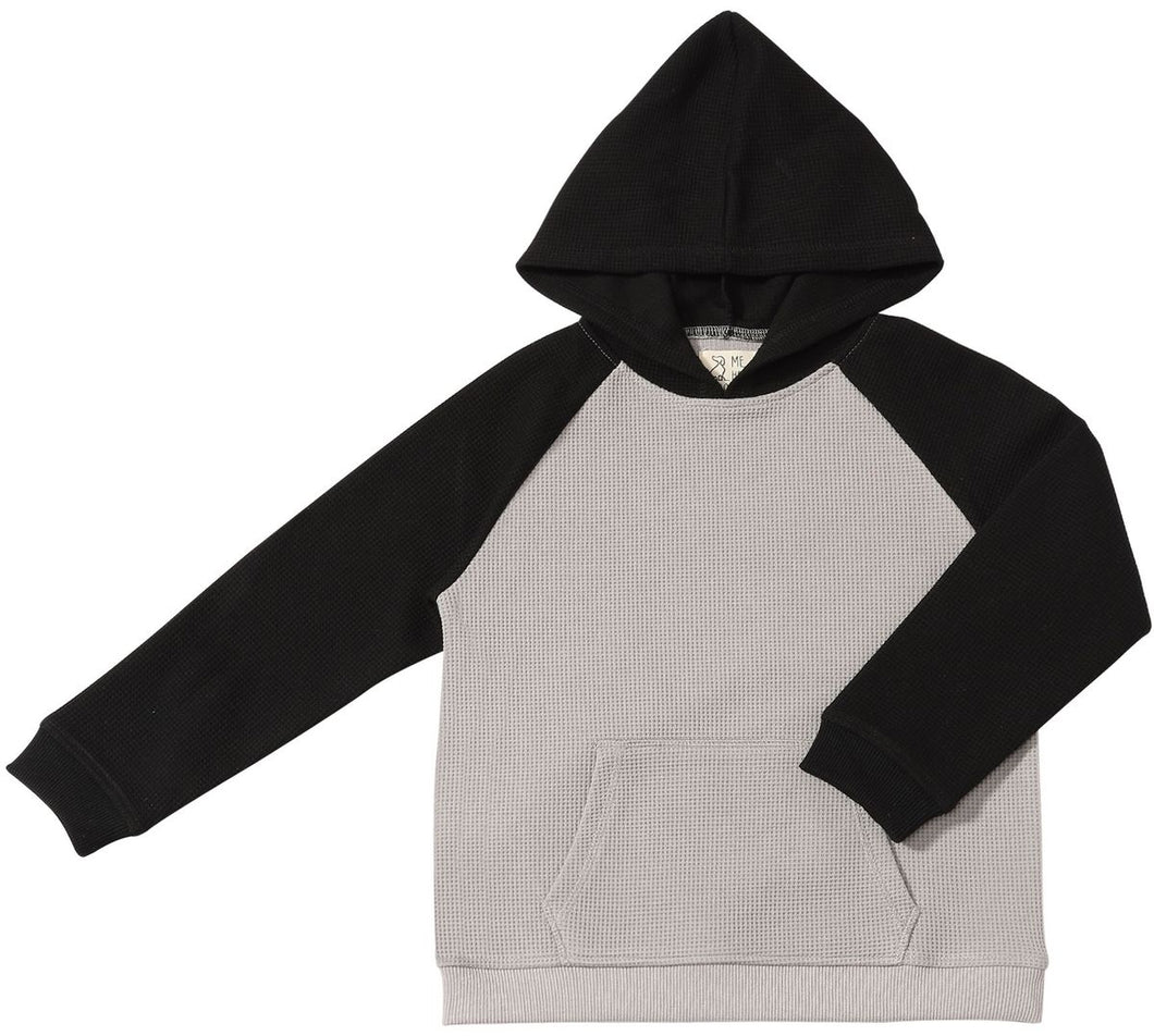 Me & Henry Boys James Hooded Top - Grey/Black