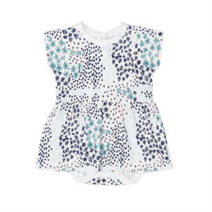 Coccoli Baby Girls Cotton-Modal Romper Dress - Liberty on Cream