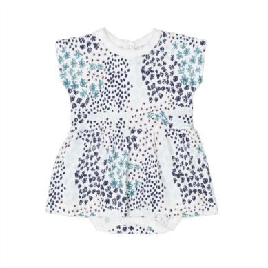 Coccoli Baby Girls Cotton-Modal Romper Dress - Liberty on Cream