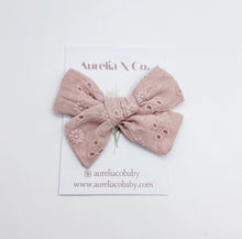 Load image into Gallery viewer, Aurelia &amp; Co. Eyelet Pigtail Bow Clips
