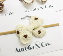 Load image into Gallery viewer, Aurelia &amp; Co. Baby Knit Baby Bow Headbands Newborn &amp; Infant Nylon Headbands
