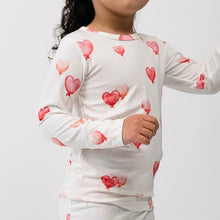 Load image into Gallery viewer, Belan.J Girls Long Sleeve PJ Set - Heart Balloons
