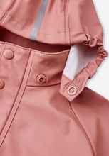 Load image into Gallery viewer, Reima Lampi Rubber Rain Jacket - Rose Blush
