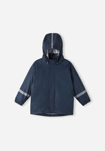 Load image into Gallery viewer, Reima Lampi  Rubber Rain Jacket - Navy
