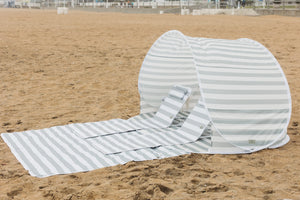 Current Tyed Fold Out Beach Lounger - Sage Stripes