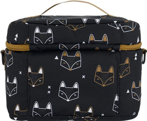 deux par deux Printed Lunch Box - Black Fox