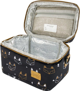 deux par deux Printed Lunch Box - Black Fox