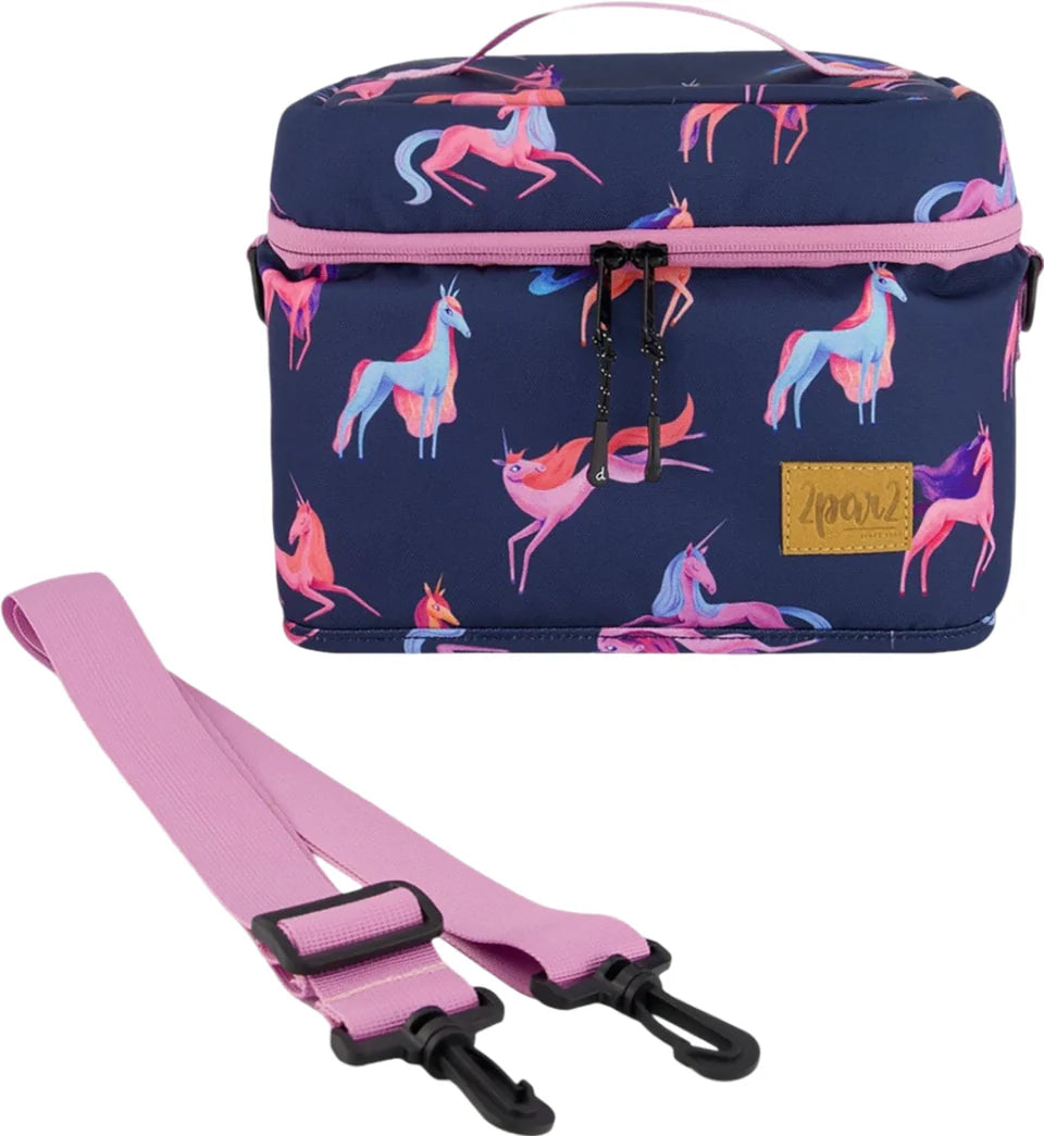 deux par deux Printed Lunch Box - Navy Blue Unicorn