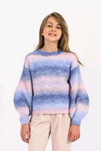 Load image into Gallery viewer, Molly Bracken Girls Knit Sweater - Blue Sunset
