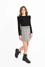 Load image into Gallery viewer, Molly Bracken Girls Woven Check Skirt - Beige
