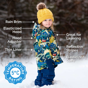 Jan & Jul Kids Fleece Lined Cozy-Dry Rain Jacket