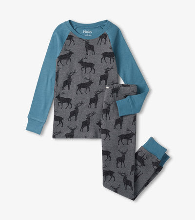 Hatley Boys Magestic Elks Raglan Pajama Set