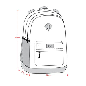 deux par deux Kids Backpack - Navy Unicorn Print
