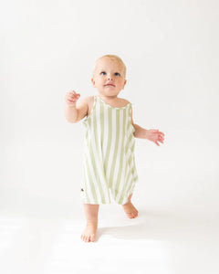 Bambi & Birdie Baby Tank Romper - Melon Stripe