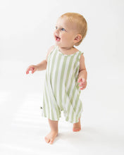 Load image into Gallery viewer, Bambi &amp; Birdie Baby Tank Romper - Melon Stripe
